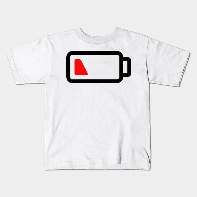 Low Battery Kids T-Shirt by Water Boy